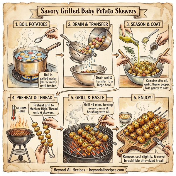 Savory Grilled Baby Potato Skewers instructions