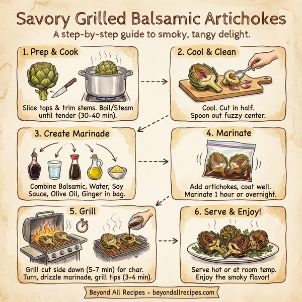 Savory Grilled Balsamic Artichokes instructions
