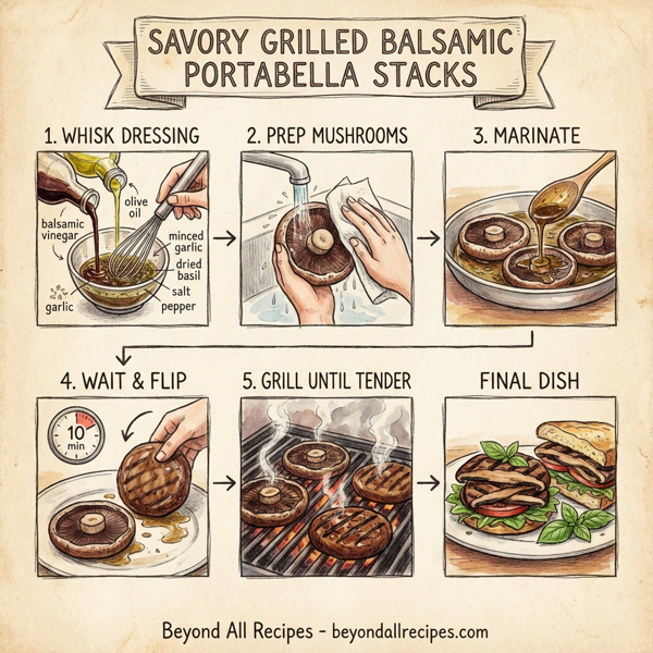 Savory Grilled Balsamic Portabella Stacks instructions