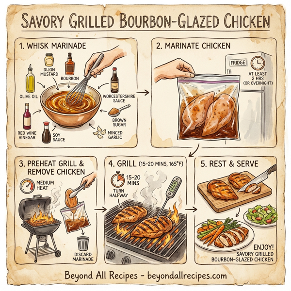 Savory Grilled Bourbon-Glazed Chicken instructions