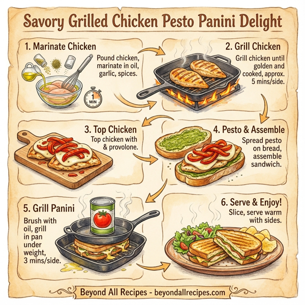 Savory Grilled Chicken Pesto Panini Delight instructions