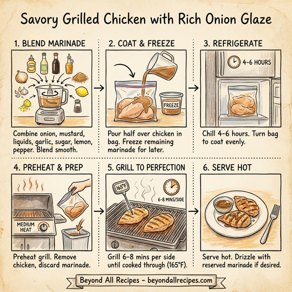 Savory Grilled Chicken with Rich Onion Glaze instructions
