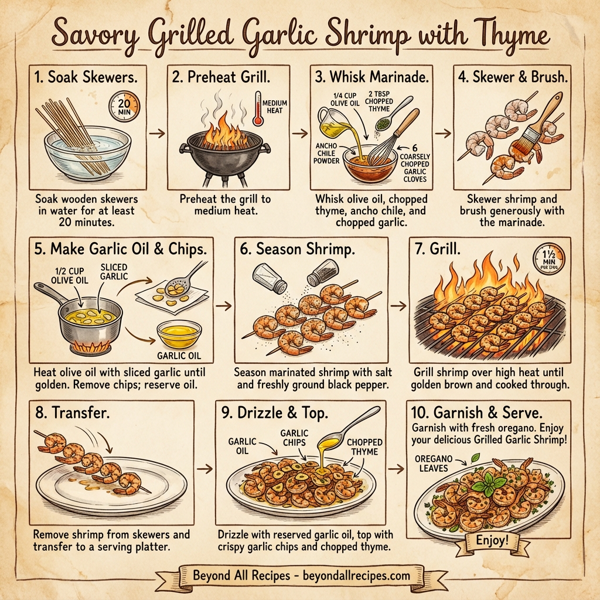 Savory Grilled Garlic Shrimp with Thyme instructions