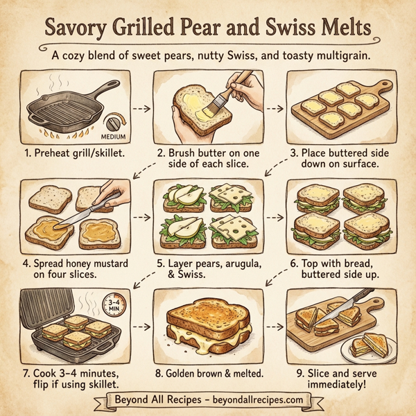 Savory Grilled Pear and Swiss Melts instructions