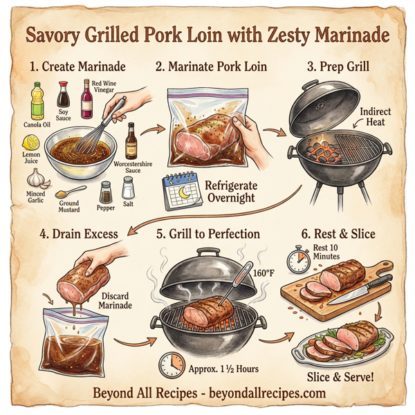 Savory Grilled Pork Loin with Zesty Marinade instructions
