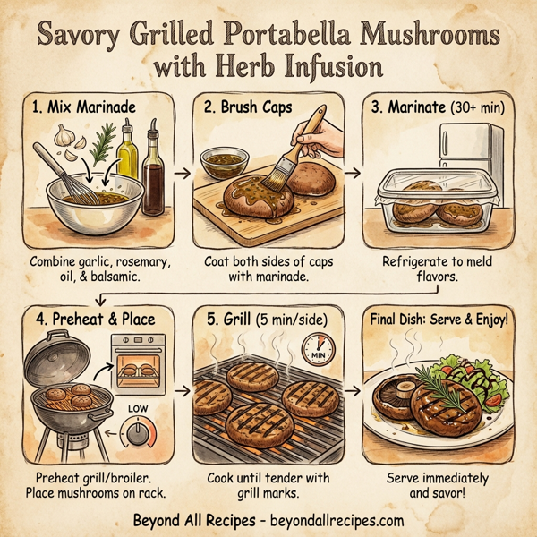 Savory Grilled Portabella Mushrooms with Herb Infusion instructions