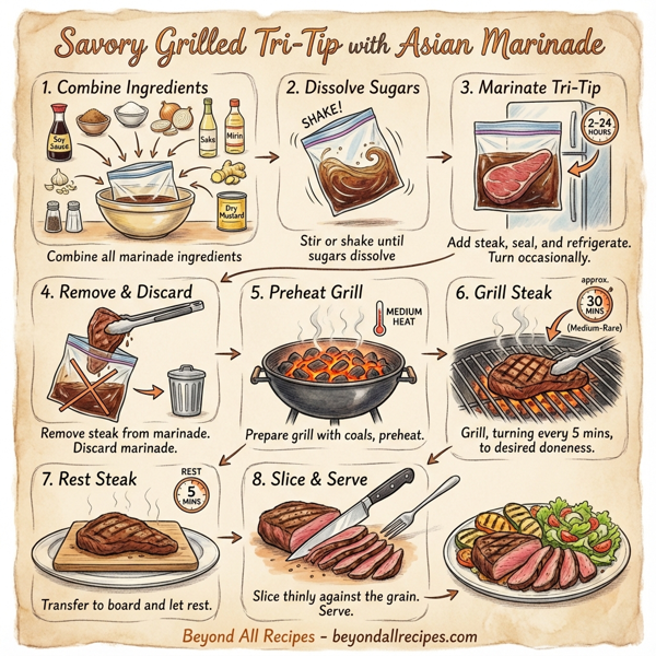 Savory Grilled Tri-Tip with Asian Marinade instructions