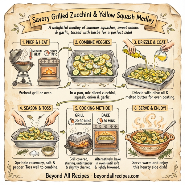 Savory Grilled Zucchini & Yellow Squash Medley instructions