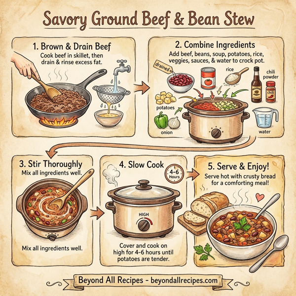 Savory Ground Beef & Bean Stew instructions
