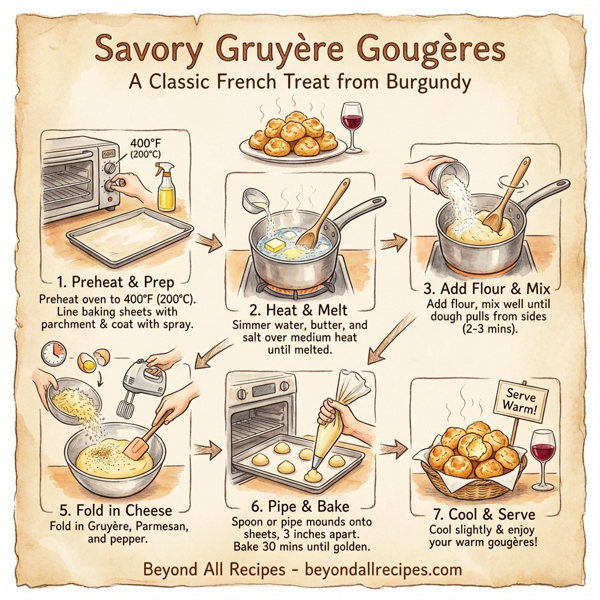 Savory Gruyère Gougères instructions