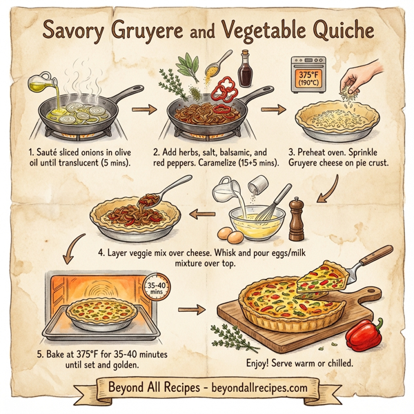 Savory Gruyere and Vegetable Quiche instructions