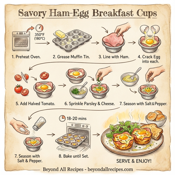 Savory Ham-Egg Breakfast Cups instructions