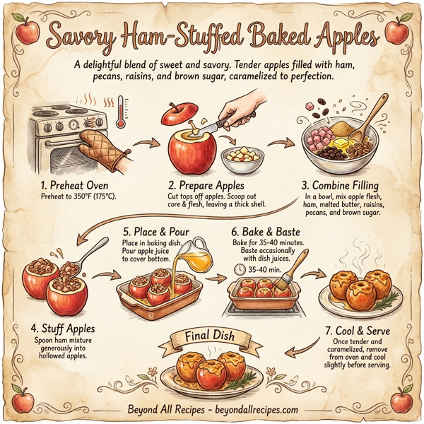 Savory Ham-Stuffed Baked Apples instructions