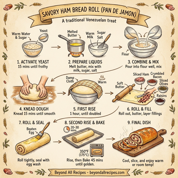 Savory Ham Bread Roll instructions