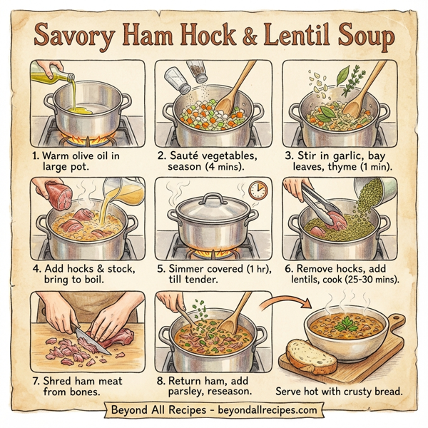 Savory Ham Hock & Lentil Soup instructions