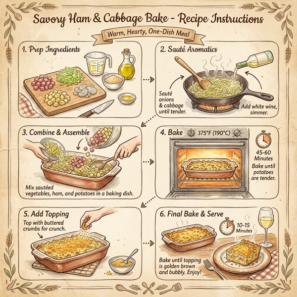 Savory Ham & Cabbage Bake instructions