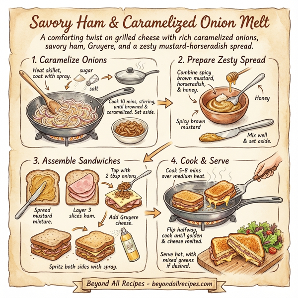 Savory Ham & Caramelized Onion Melt instructions