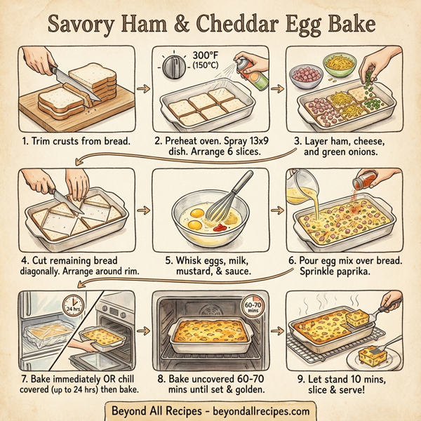 Savory Ham & Cheddar Egg Bake instructions