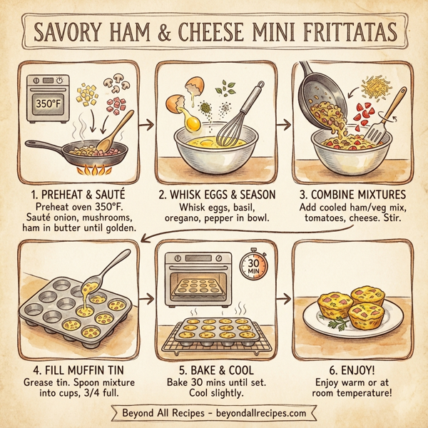 Savory Ham & Cheese Mini Frittatas instructions