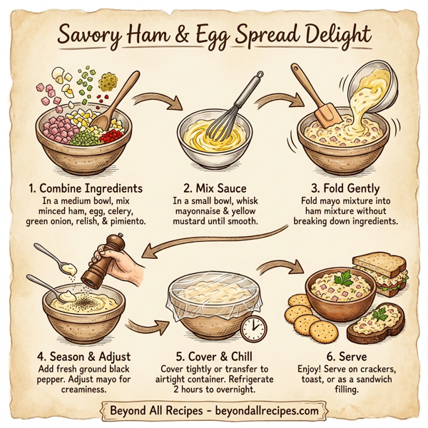 Savory Ham & Egg Spread Delight instructions