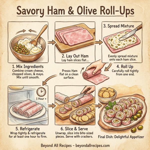 Savory Ham & Olive Roll-Ups instructions