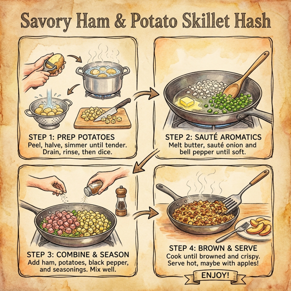 Savory Ham & Potato Skillet Hash instructions