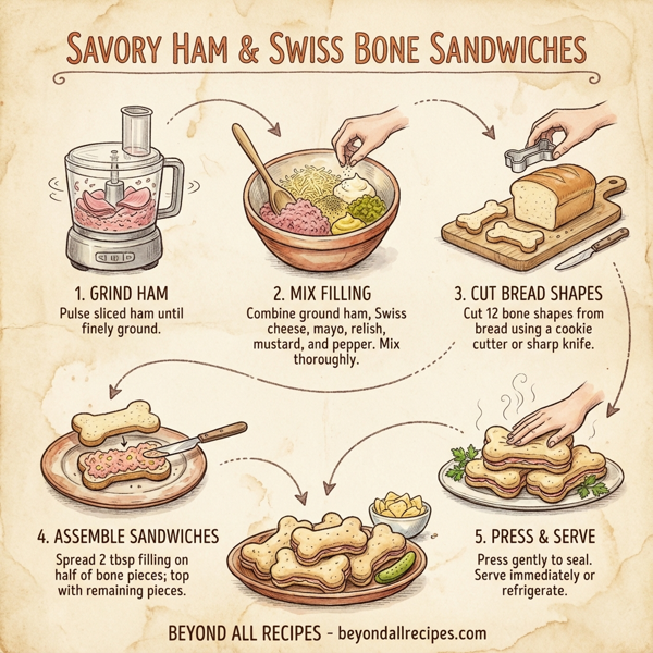 Savory Ham & Swiss Bone Sandwiches instructions