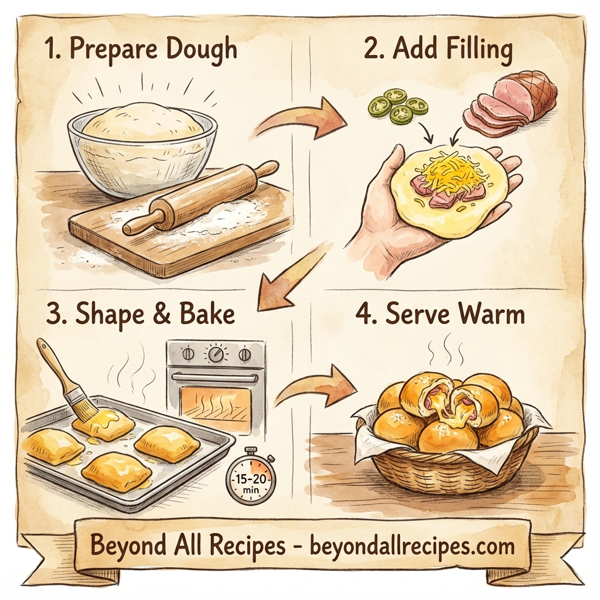 Savory Ham and Cheese Kolaches instructions