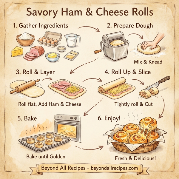 Savory Ham and Cheese Rolls instructions