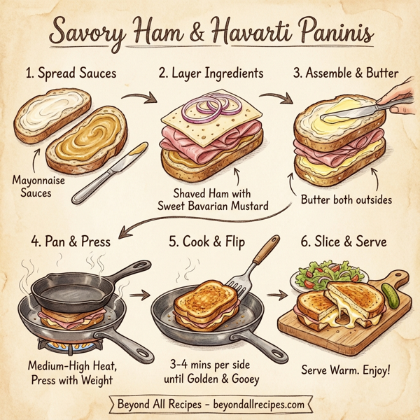Savory Ham and Havarti Paninis instructions