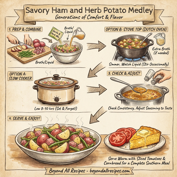Savory Ham and Herb Potato Medley instructions