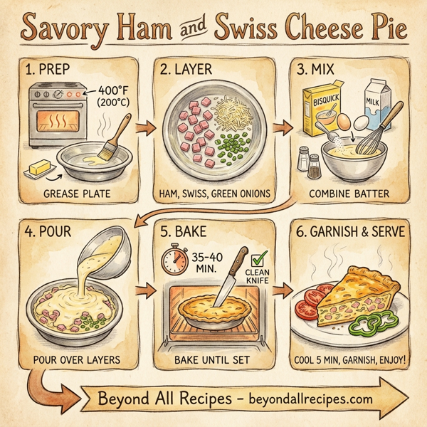 Savory Ham and Swiss Cheese Pie instructions