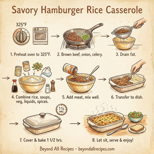 Savory Hamburger Rice Casserole instructions