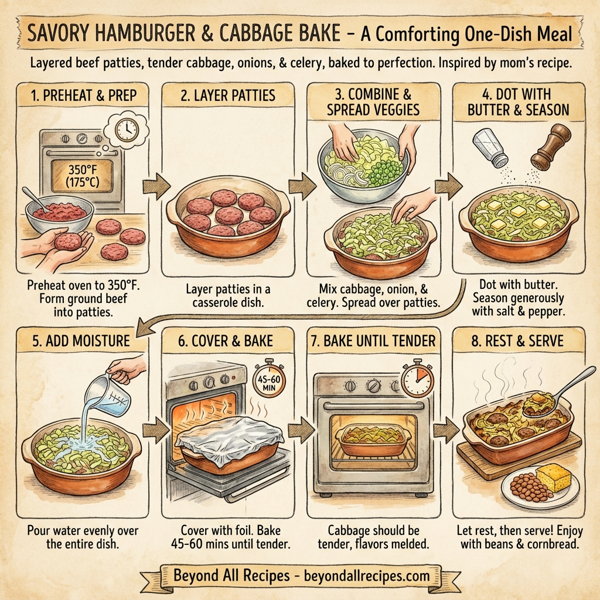 Savory Hamburger & Cabbage Bake instructions