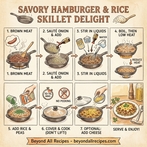 Savory Hamburger & Rice Skillet Delight instructions