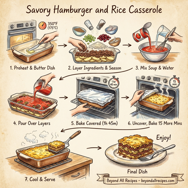 Savory Hamburger and Rice Casserole instructions