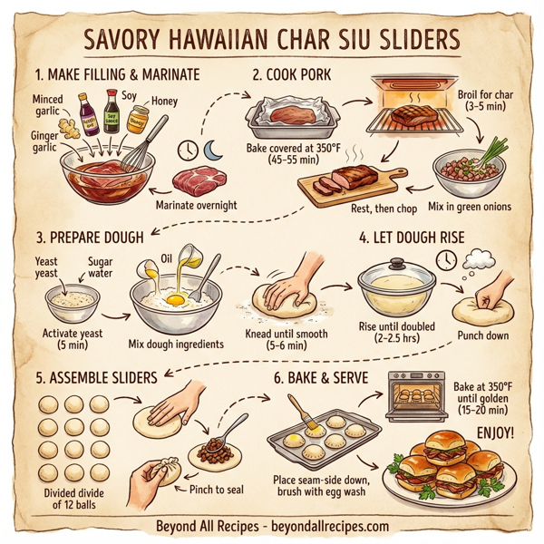 Savory Hawaiian Char Siu Sliders instructions