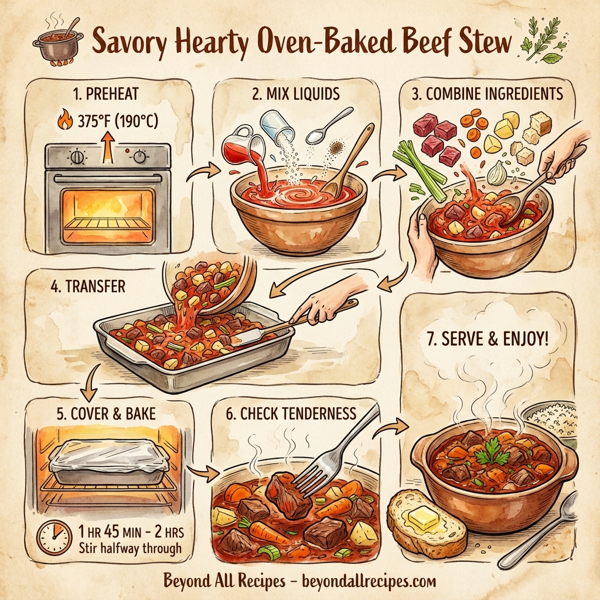 Savory Hearty Oven-Baked Beef Stew instructions