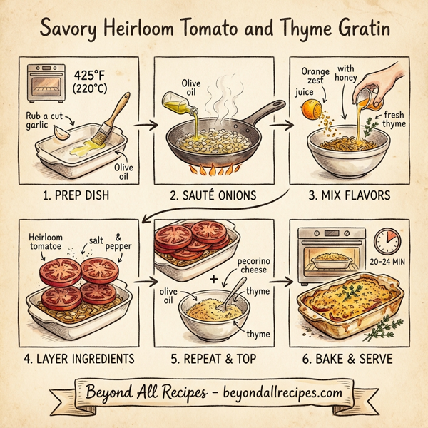 Savory Heirloom Tomato and Thyme Gratin instructions