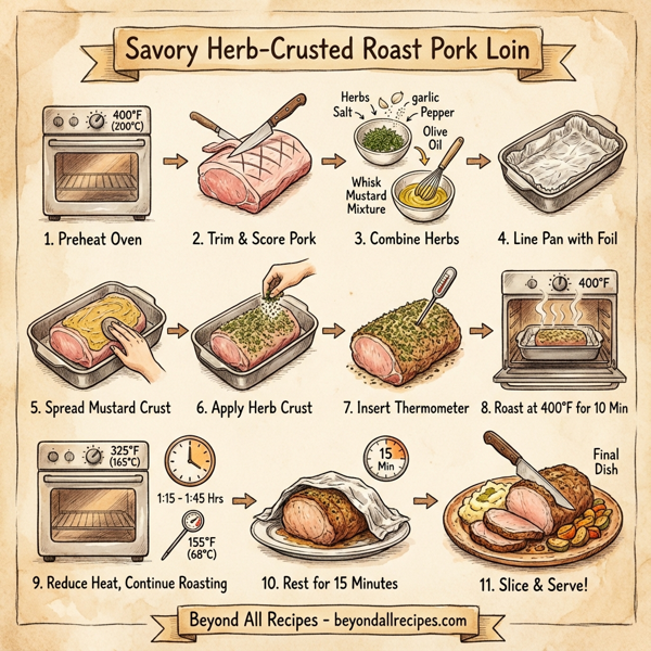 Savory Herb-Crusted Roast Pork Loin instructions