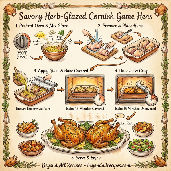 Savory Herb-Glazed Cornish Game Hens instructions