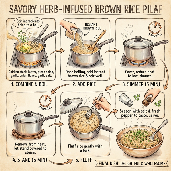 Savory Herb-Infused Brown Rice Pilaf instructions