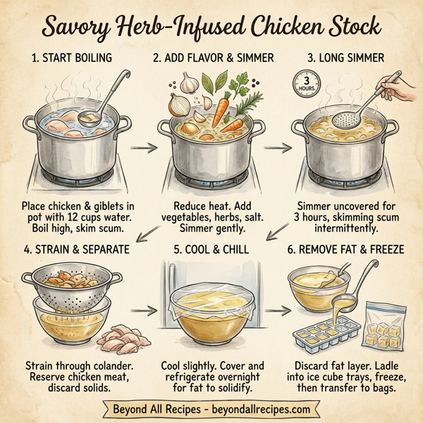 Savory Herb-Infused Chicken Stock instructions