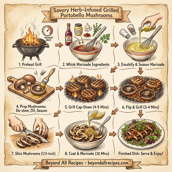Savory Herb-Infused Grilled Portobello Mushrooms instructions