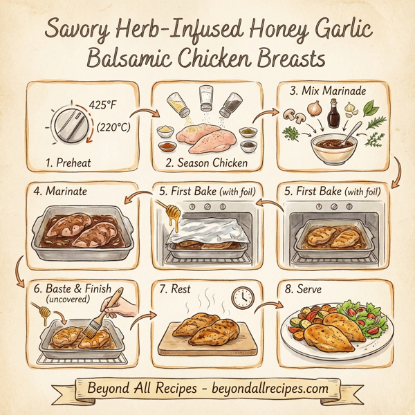 Savory Herb-Infused Honey Garlic Balsamic Chicken Breasts instructions