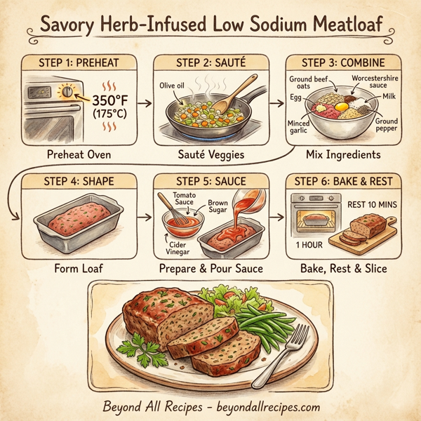 Savory Herb-Infused Low Sodium Meatloaf instructions
