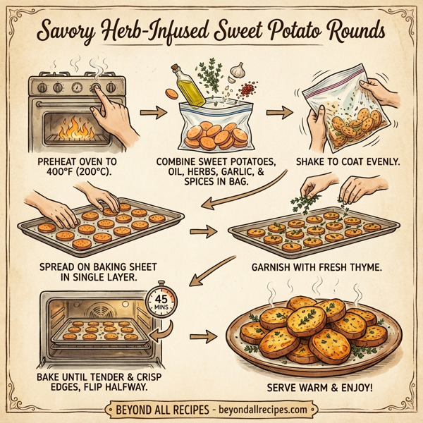 Savory Herb-Infused Sweet Potato Rounds instructions