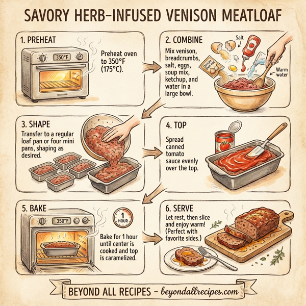 Savory Herb-Infused Venison Meatloaf instructions