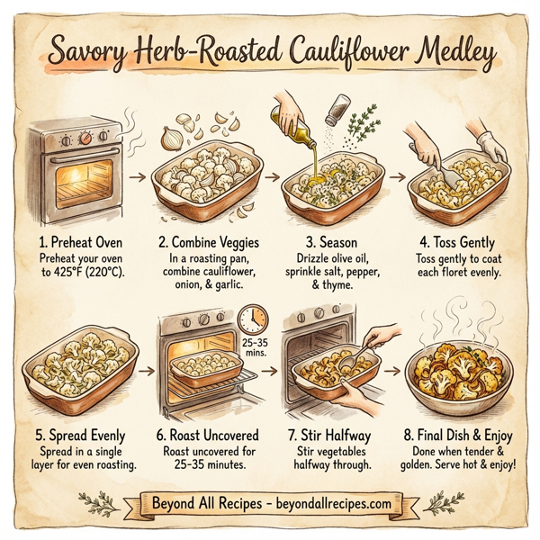 Savory Herb-Roasted Cauliflower Medley instructions