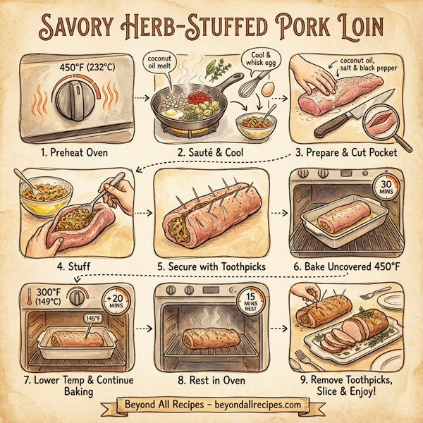 Savory Herb-Stuffed Pork Loin instructions